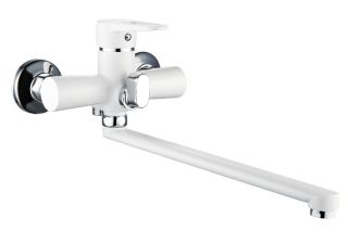 Смеситель для ванны с душем РМС SL77W-006E белый